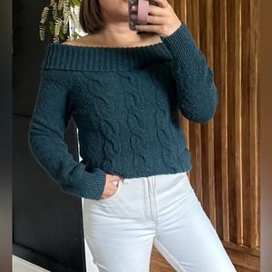 Free people‎ Cable Knot Off shoulder Sweater. Size L